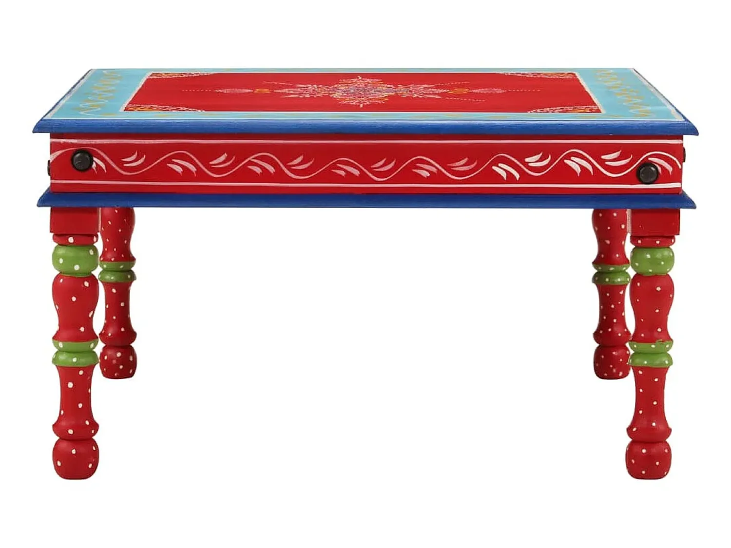 Mesa de centro pintada à mão mangueira maciça PT125199^ Mesa De Centro