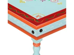 Mesa De Centro| Mesa de centro pintada à mão mangueira maciça PT687829 Azul