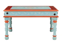 Mesa De Centro| Mesa de centro pintada à mão mangueira maciça PT687829 Azul