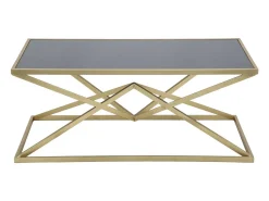 Mesa De Centro| MESA DE CENTRO PIRÂMIDE CM 110X60X45 Dourado