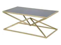 Mesa De Centro| MESA DE CENTRO PIRÂMIDE CM 110X60X45 Dourado