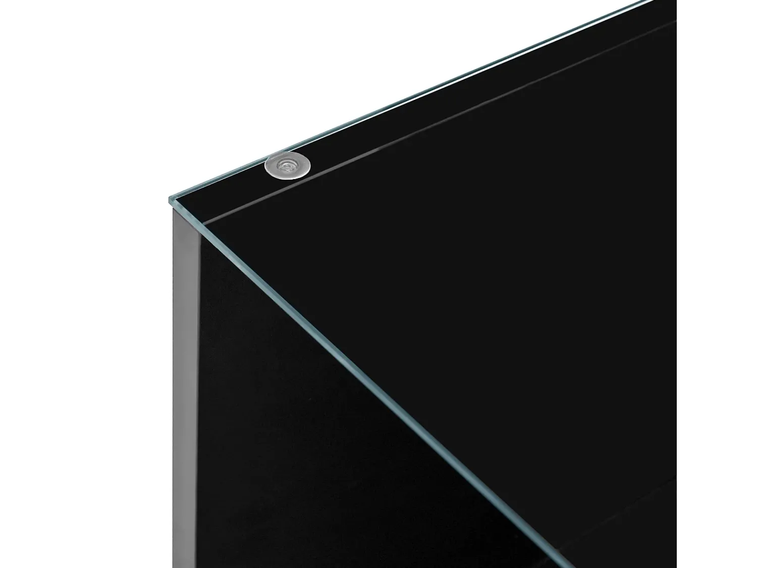 Discount Mesa de centro preta - Mesa de centro com iluminação LED e 2 gavetas - Tampo em vidro Preto