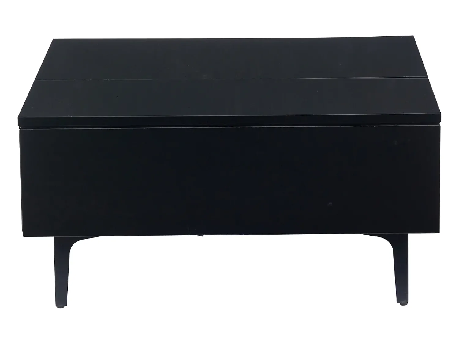 Mesa De Centro* Mesa de centro preta - Mesa de centro com iluminação LED e 1 gaveta - altura ajustável - para sala de estar Preto