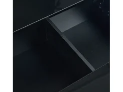 Mesa De Centro* Mesa de centro preta - Mesa de centro com iluminação LED e 1 gaveta - altura ajustável - para sala de estar Preto
