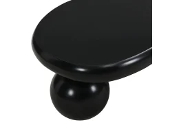 Mesa De Centro* Mesa de centro preta - Mesa de centro com luzes LED e pés redondos s - design em forma de nuvem - para sala de estar e quarto de criança Preto