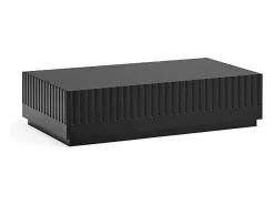 Mesa de centro preta com 2 gavetas 110x60 cm^ Mesa De Centro