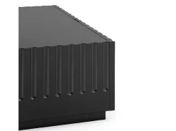 Mesa de centro preta com 2 gavetas 110x60 cm^ Mesa De Centro