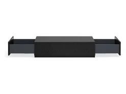 Mesa de centro preta com 2 gavetas 110x60 cm^ Mesa De Centro