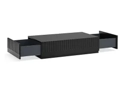 Mesa de centro preta com 2 gavetas 110x60 cm^ Mesa De Centro