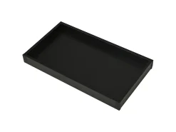 Hauss Spole Mesa de centro preta com 2 gavetas, iluminação LED e tampo amovível 90x45x35,5cm^ Mesa De Centro
