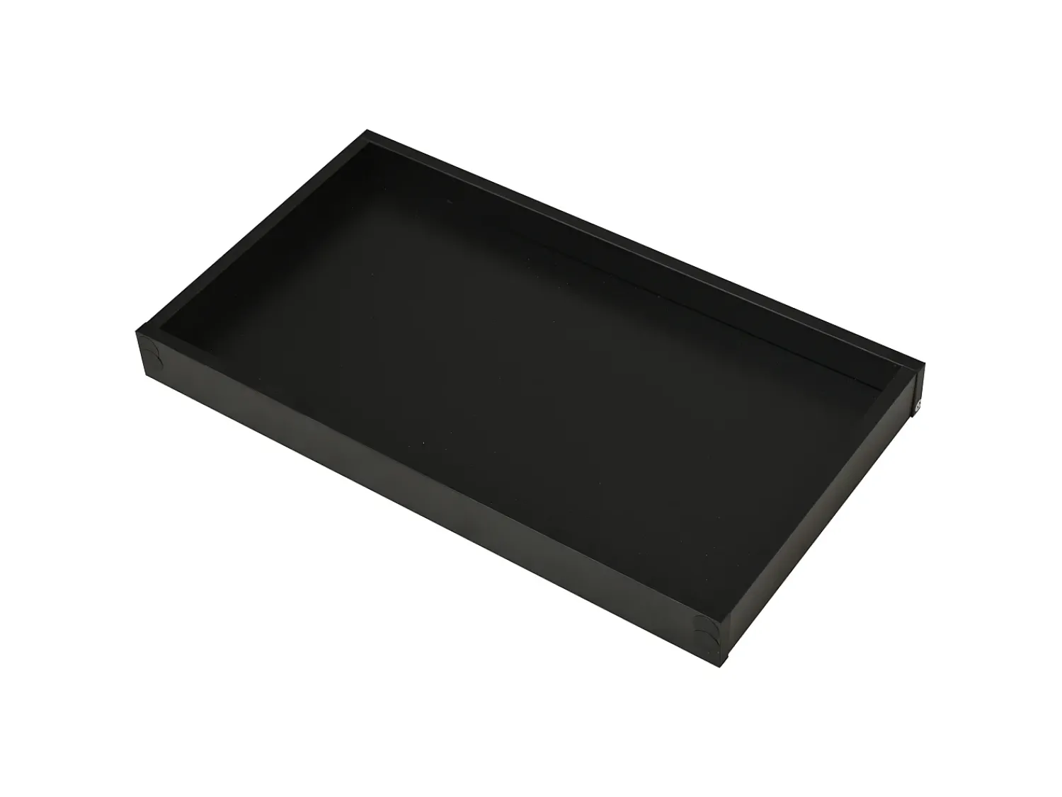 Hauss Spole Mesa de centro preta com 2 gavetas, iluminação LED e tampo amovível 90x45x35,5cm^ Mesa De Centro