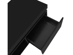 Hauss Spole Mesa de centro preta com iluminação LED e gaveta, aglomerado, 100x50x40,3 cm^ Mesa De Centro