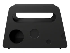 Mesa De Centro*Hauss Spole Mesa de centro preta com rodas e arrumação, design redondo 81x33x51,5cm Preto