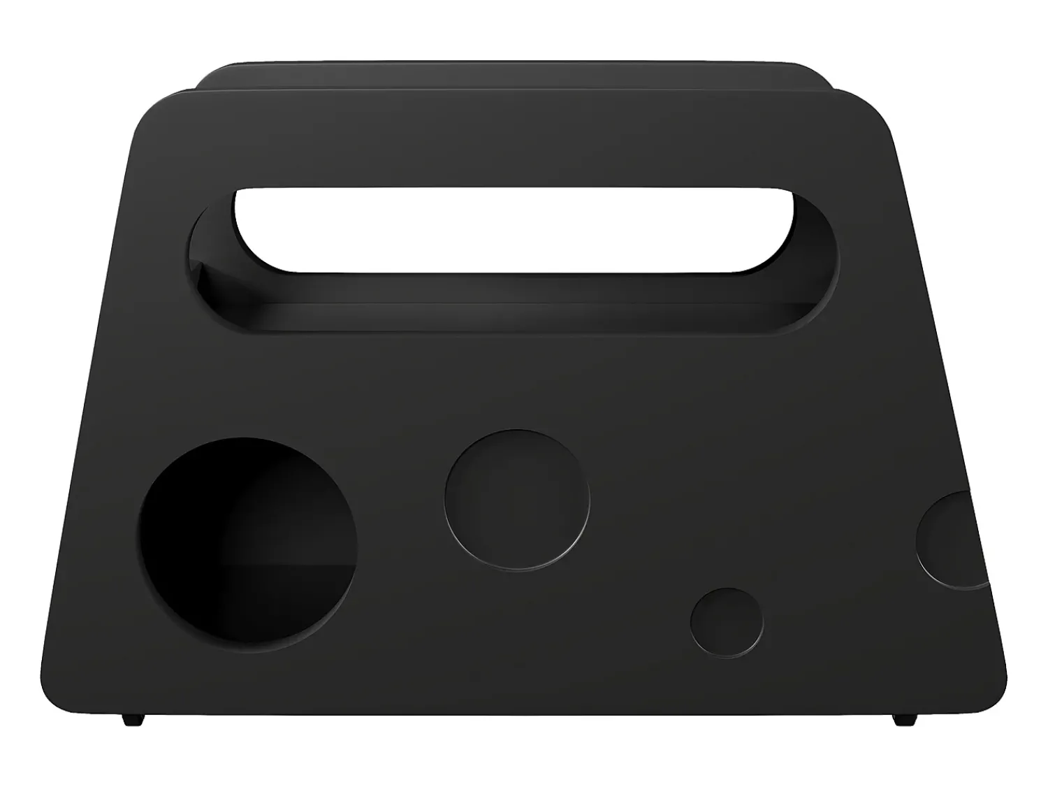 Mesa De Centro*Hauss Spole Mesa de centro preta com rodas e arrumação, design redondo 81x33x51,5cm Preto