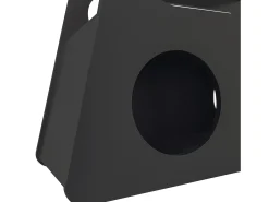 Mesa De Centro*Hauss Spole Mesa de centro preta com rodas e arrumação, design redondo 81x33x51,5cm Preto