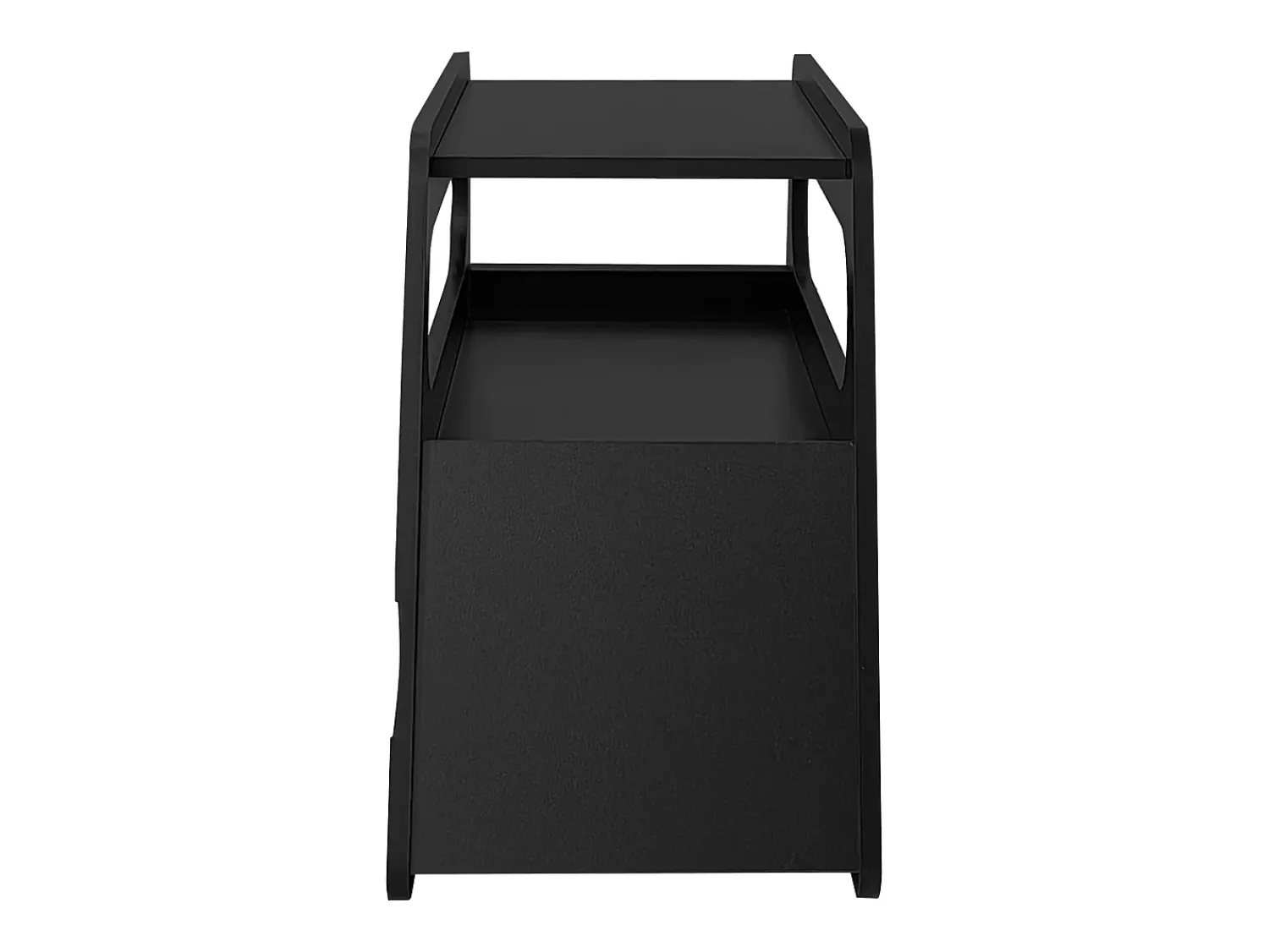 Mesa De Centro*Hauss Spole Mesa de centro preta com rodas e arrumação, design redondo 81x33x51,5cm Preto