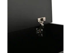 Mesa de Centro Preta com Tampo Elevável - Mesa de Centro com Iluminação LED e 1 Gaveta - Porta Rebatível e Arrumação Oculta^ Mesa De Centro