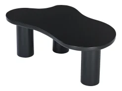 Mesa De Centro*Hauss Spole Mesa de centro preta em forma de nuvem - MDF e PVC Preto