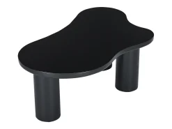 Mesa De Centro*Hauss Spole Mesa de centro preta em forma de nuvem - MDF e PVC Preto