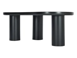 Mesa De Centro*Hauss Spole Mesa de centro preta em forma de nuvem - MDF e PVC Preto