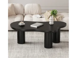 Mesa De Centro*Hauss Spole Mesa de centro preta em forma de nuvem - MDF e PVC Preto