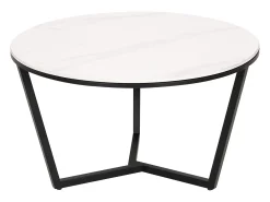 Mesa De Centro* Mesa de centro preto branco modig m66 80x45x80 cm Preto / Branco