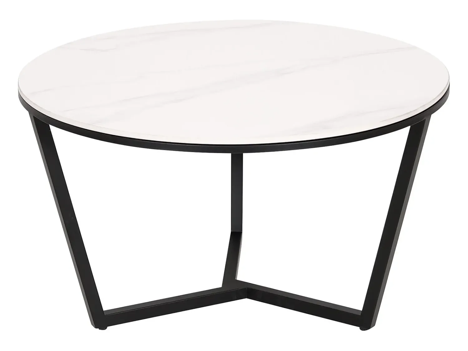 Mesa De Centro* Mesa de centro preto branco modig m66 80x45x80 cm Preto / Branco