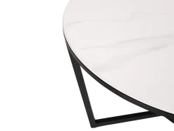 Mesa De Centro* Mesa de centro preto branco modig m66 80x45x80 cm Preto / Branco