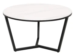 Mesa De Centro* Mesa de centro preto branco modig m66 80x45x80 cm Preto / Branco