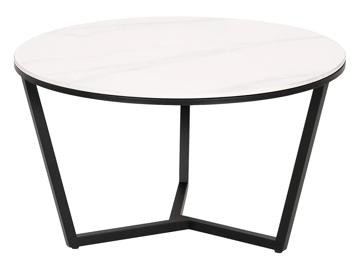 Mesa De Centro* Mesa de centro preto branco modig m66 80x45x80 cm Preto / Branco