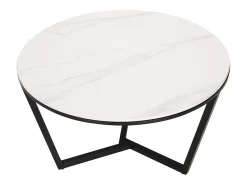 Mesa De Centro* Mesa de centro preto branco modig m66 80x45x80 cm Preto / Branco
