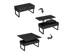 Vicco Mesa de centro 100x50x48.5 lifty^ Mesa De Centro