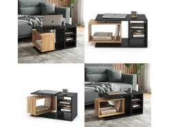 Mesa De Centro|Vicco Mesa de centro 88x35x40 rafi Preto