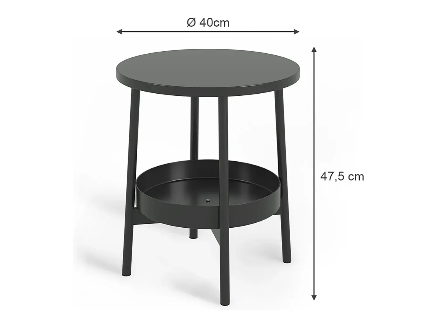 Vicco Mesa de centro 40x40x47.5 riono^ Mesa De Centro