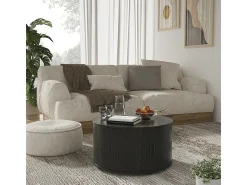 Mesa De Centro*Vicco Mesa de centro 80x80x45 selva Preto