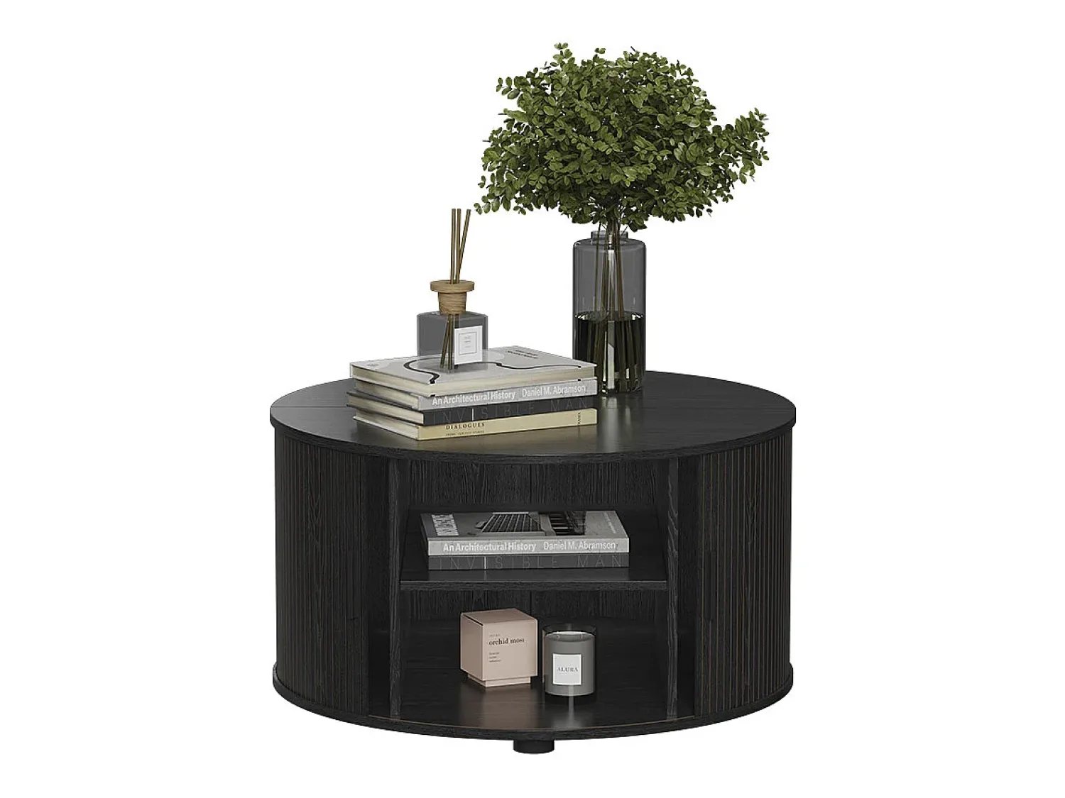 Mesa De Centro*Vicco Mesa de centro 80x80x45 selva Preto