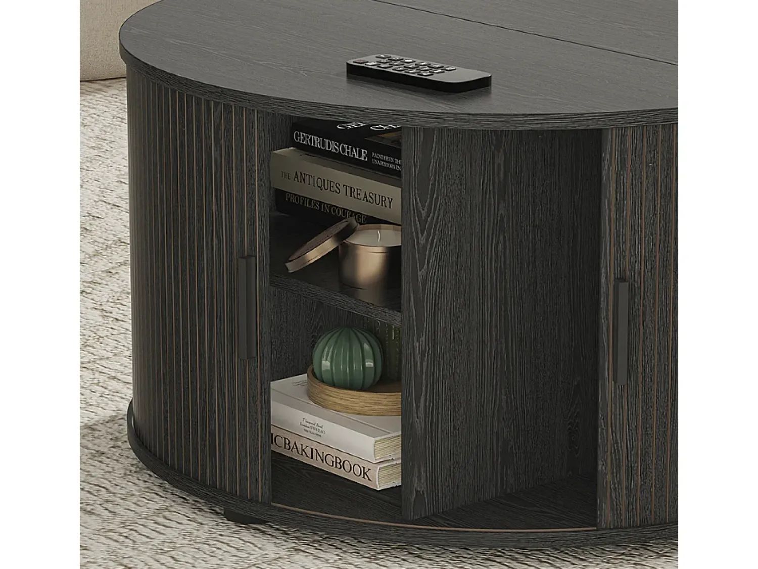 Mesa De Centro*Vicco Mesa de centro 80x80x45 selva Preto
