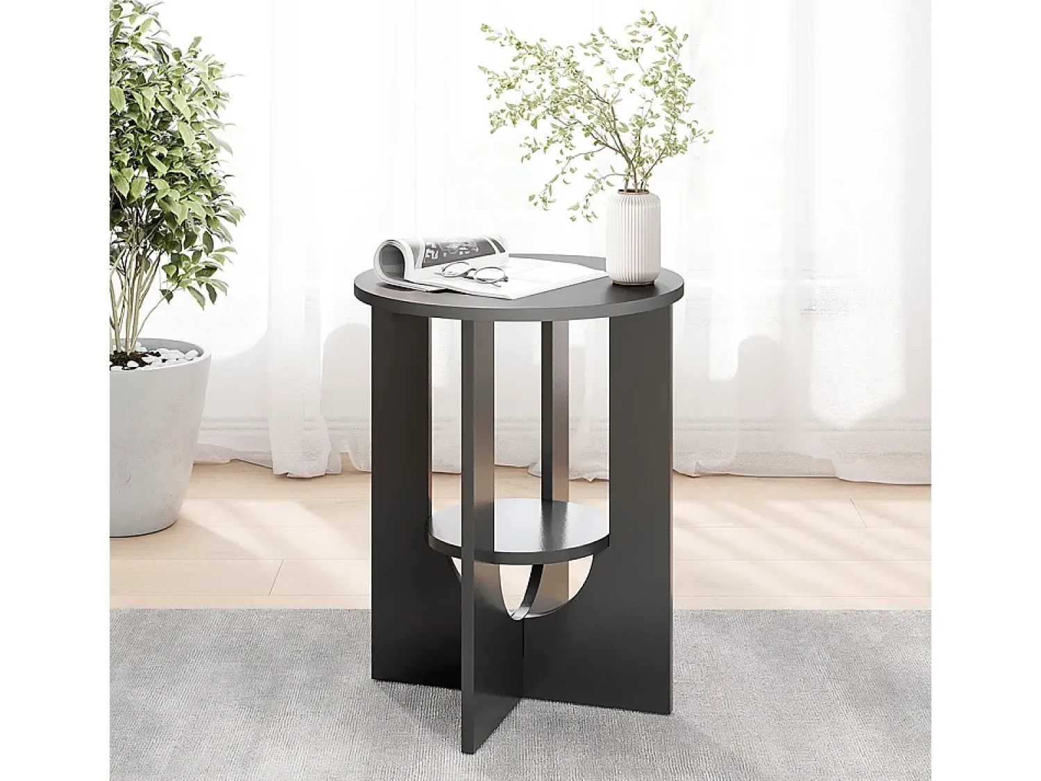 Mesa De Centro*Vicco Mesa de centro 40x40x50.5 vareo Preto