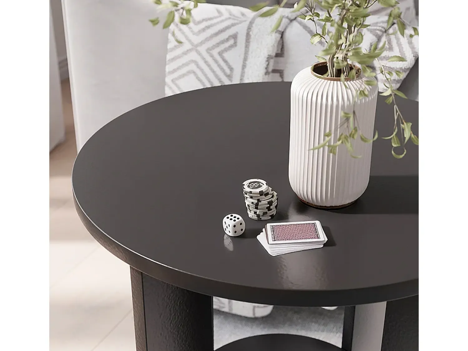 Mesa De Centro*Vicco Mesa de centro 40x40x50.5 vareo Preto
