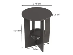 Mesa De Centro*Vicco Mesa de centro 40x40x50.5 vareo Preto