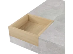 Mesa De Centro*ModernLuxe Mesa de centro quadrada com caixa de arrumação amovível - Cinza claro Cinzento claro