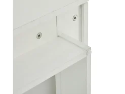 Outlet Hauss Spole Mesa de centro quadrada com 4 gavetas - Tampo deslizante pequeno - Acabamento brilhante - Branco