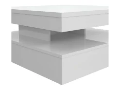 DKD Home decor Mesa de centro quadrada com tampo giratório brilhante para uma sala de estar moderna e prática^ Mesa De Centro