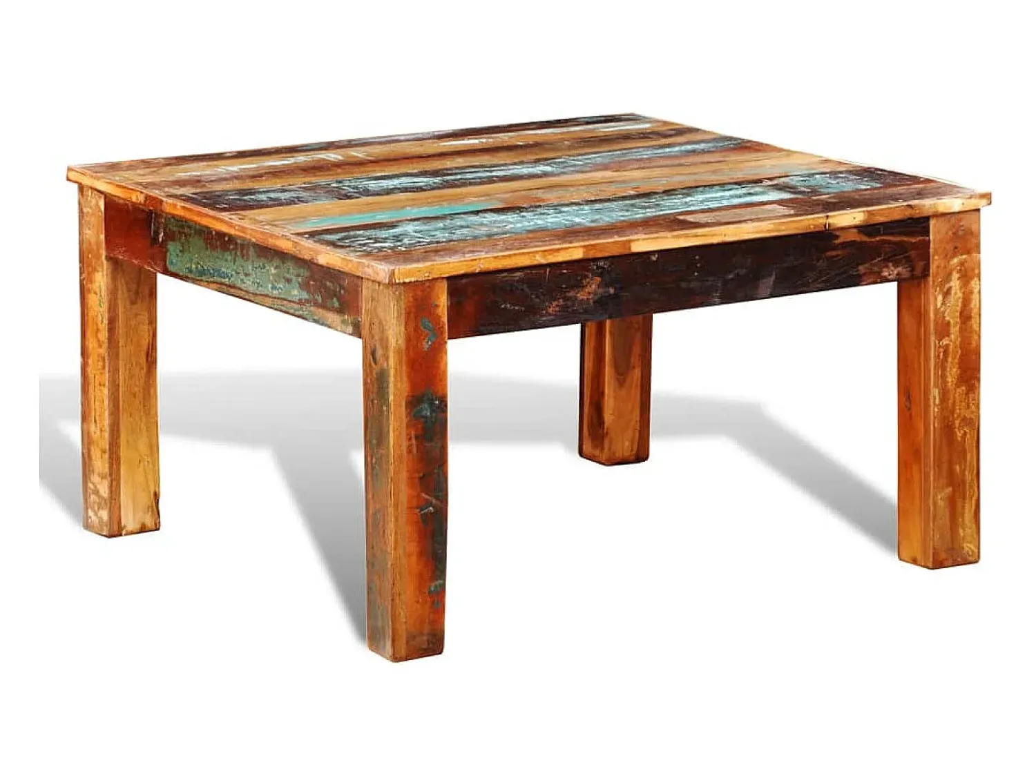 Mesa De Centro|vidaxl Mesa de centro quadrada em madeira reciclada Natural claro