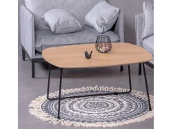 Mesa De Centro|Nest Dream Mesa de centro quadrada em Madeira de Carvalho (80x80cm) - Modin - Carvalho Natural escuro