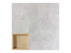 Mesa de centro quadrada moderna com caixa de armazenamento removível, mesa lateral em madeira e cinza.^ Mesa De Centro