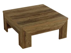 Mesa De Centro*Tribesigns Mesa de Centro Quadrada para Sala de Estar, Mesa Central Grande de 100cm Castanho