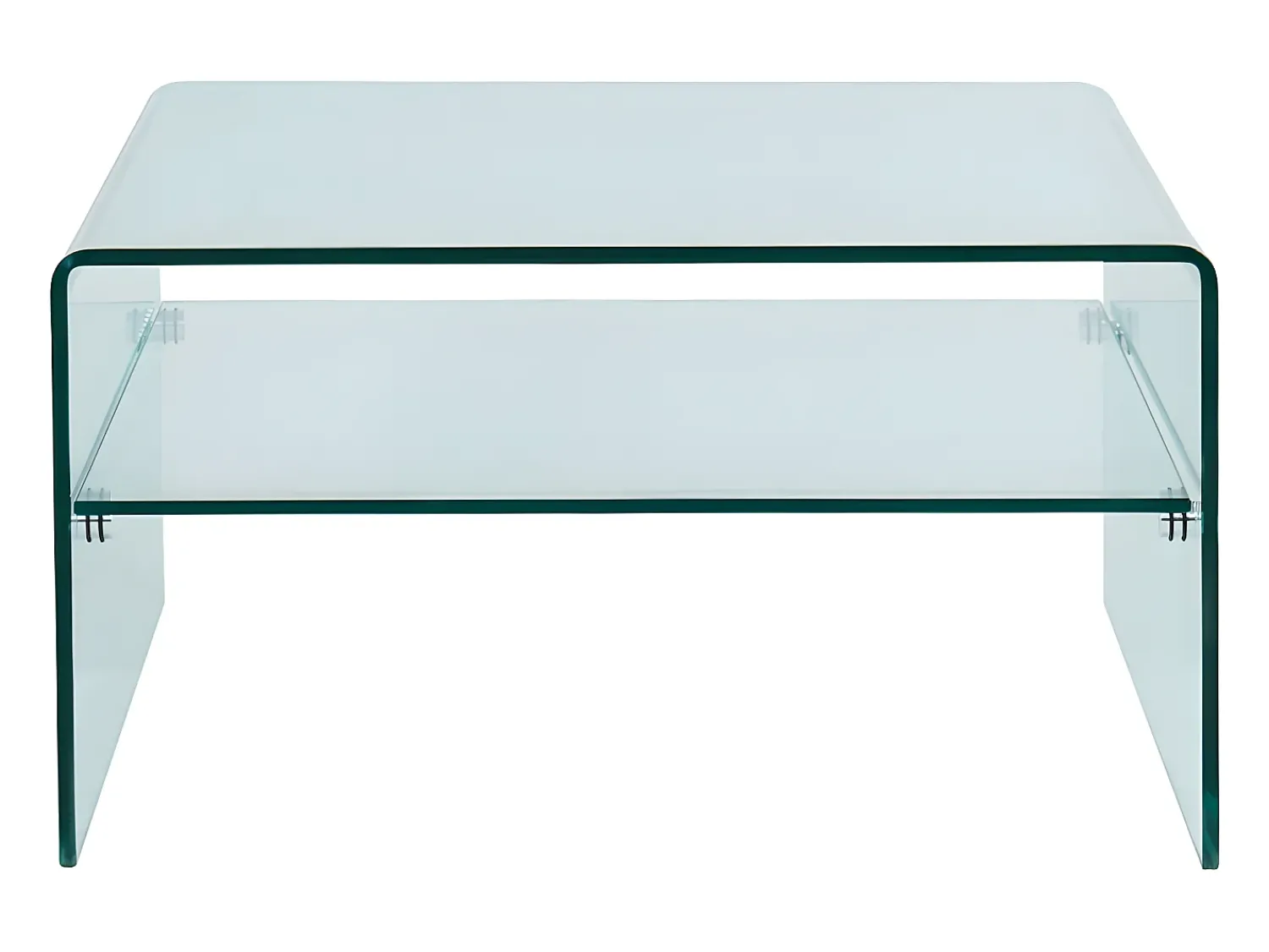 Mesa De Centro*Vente-unique Mesa de centro quadrada STILEOS -Tampo duplo Vidro temperado Transparente
