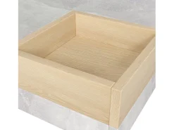 Mesa De Centro| Mesa de centro quadrada 72x72x30 cm, mesa de sala, mesa de apoio com caixa de arrumação amovível, cor Cinzento