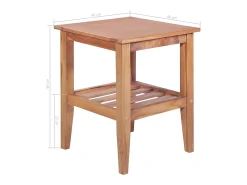 Mesa De Centro|vidaxl Mesa de centro quadrada 40x40x50 cm teca maciça Natural claro